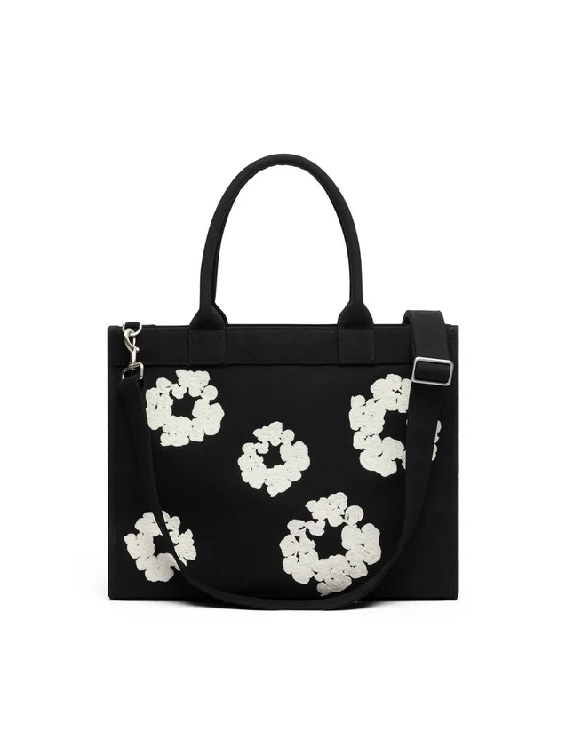 Bolso de lona «Cotton Wreath» grande
