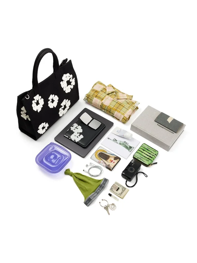 Bolso de lona «Cotton Wreath» grande