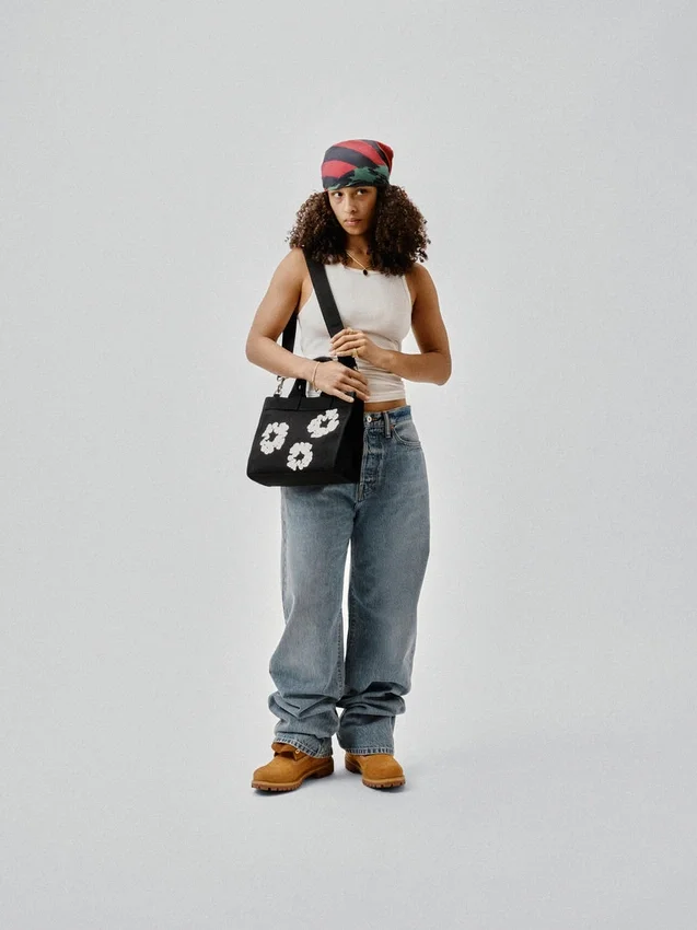 Bolso de lona «Cotton Wreath» pequeño