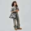 Bolso de piel «Cotton Wreath» grande