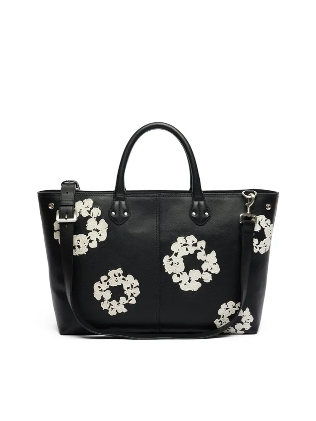 Bolso de piel «Cotton Wreath» grande