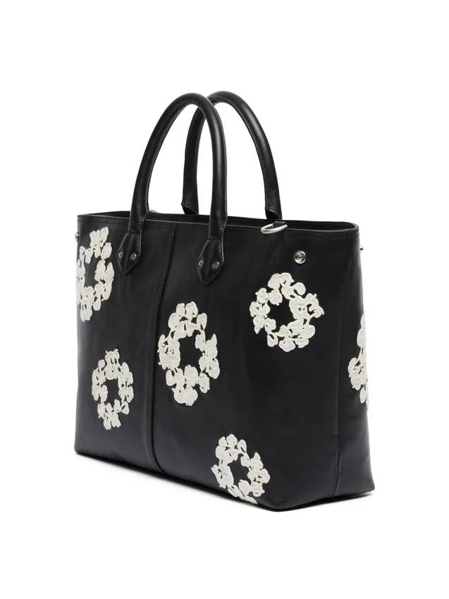 Bolso de piel «Cotton Wreath» grande