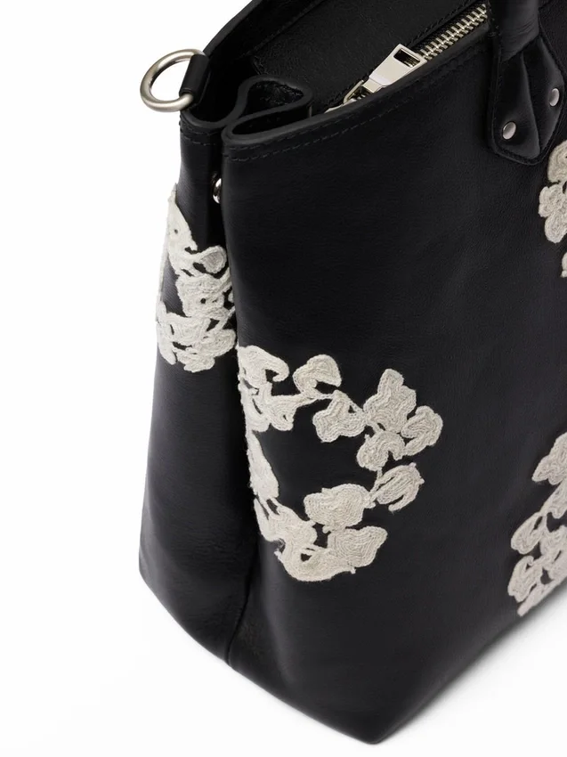 Bolso de piel «Cotton Wreath» grande