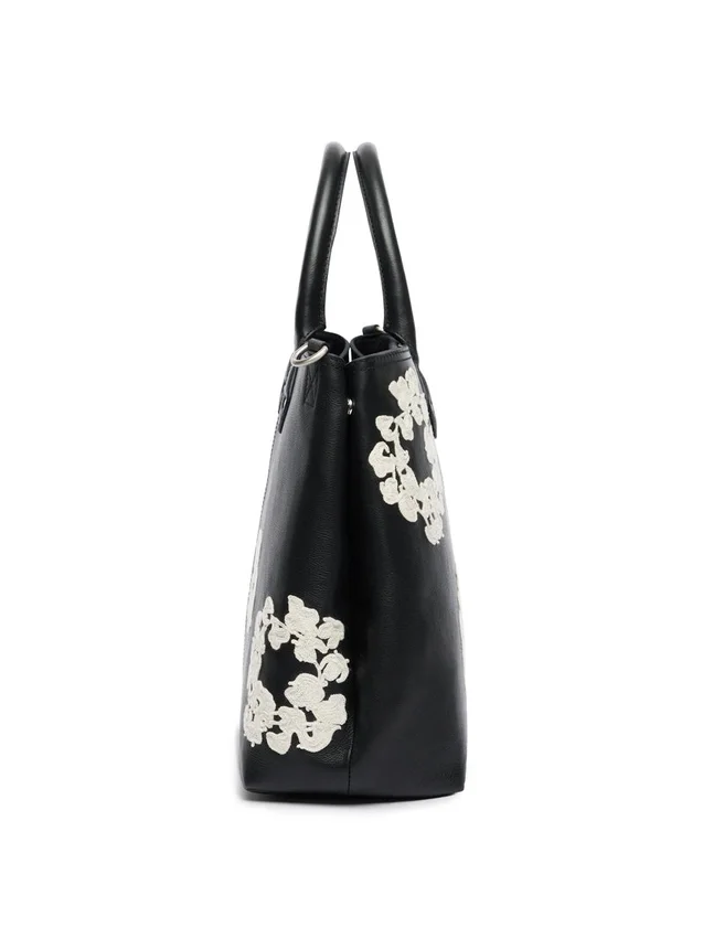 Bolso de piel «Cotton Wreath» grande