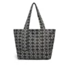 Bolsos tote de Denim con diseño de guirnaldas en jacquard, lavado oscuro