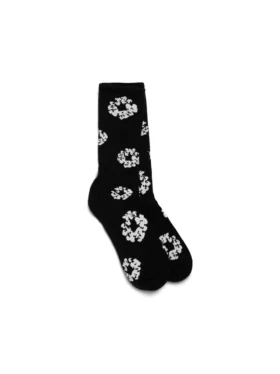 Calcetines con motivos de Cotton Wreath, negros