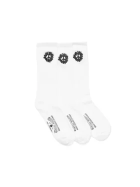 Calcetines «Cotton Peace Wreath» (3 unidades), blancos