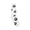 Calcetines de algodón con motivos de Coronas, blancos
