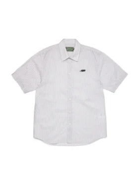 Camisa de manga corta con botones DT Panther, color blanco