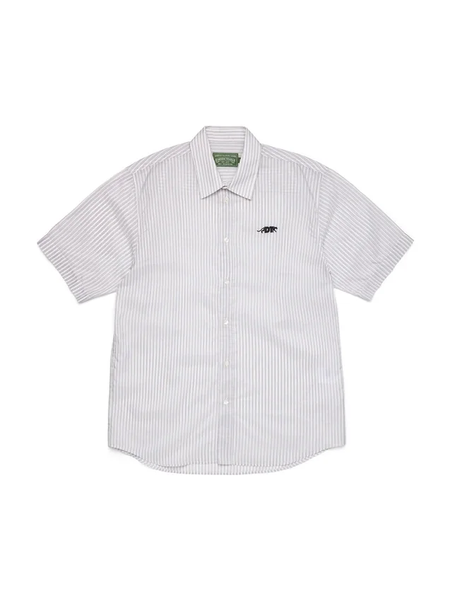 Camisa de manga corta con botones DT Panther, color blanco
