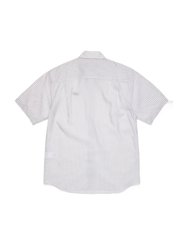 Camisa de manga corta con botones DT Panther, color blanco