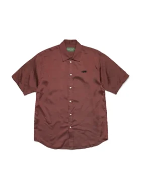 Camisa de manga corta con botones DT Panther, color rojo