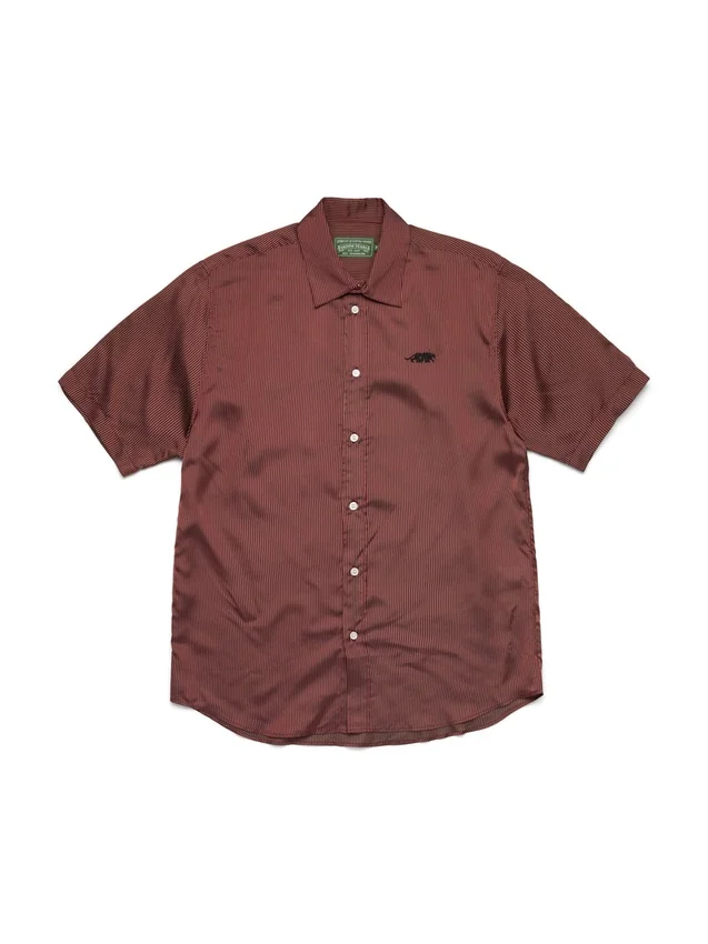 Camisa de manga corta con botones DT Panther, color rojo