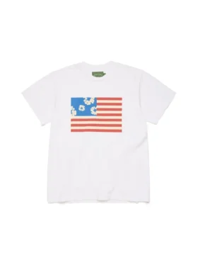 Camiseta con bandera y coronas, color blanco