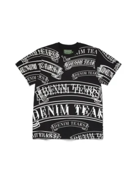 Camiseta con estampado de pancarta de ADG, negra