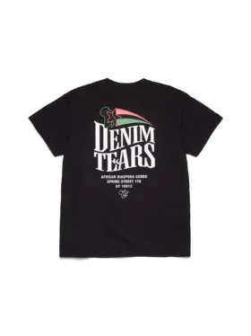 Camiseta con estrella panafricana, negra