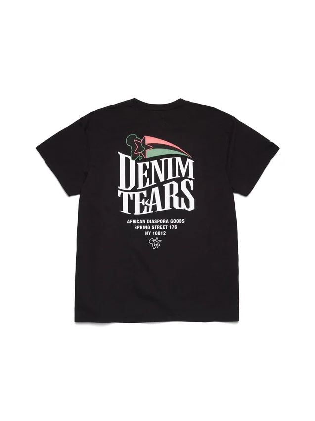 Camiseta con estrella panafricana, negra