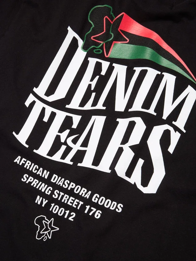Camiseta con estrella panafricana, negra