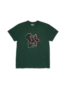 Camiseta con estrella panafricana verde