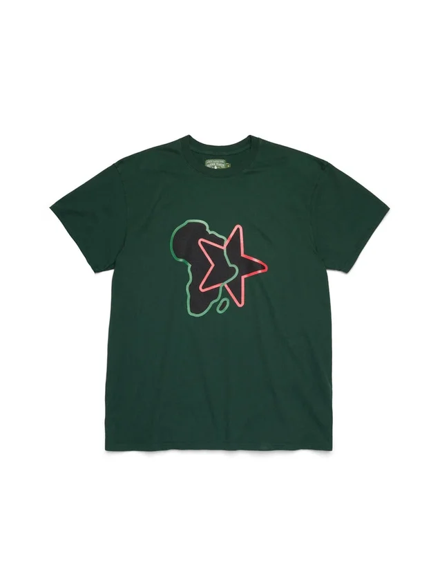 Camiseta con estrella panafricana verde