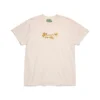 Camiseta de algodón con logotipo floral, color beige