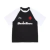 Camiseta de fútbol DT con mangas raglán, negra