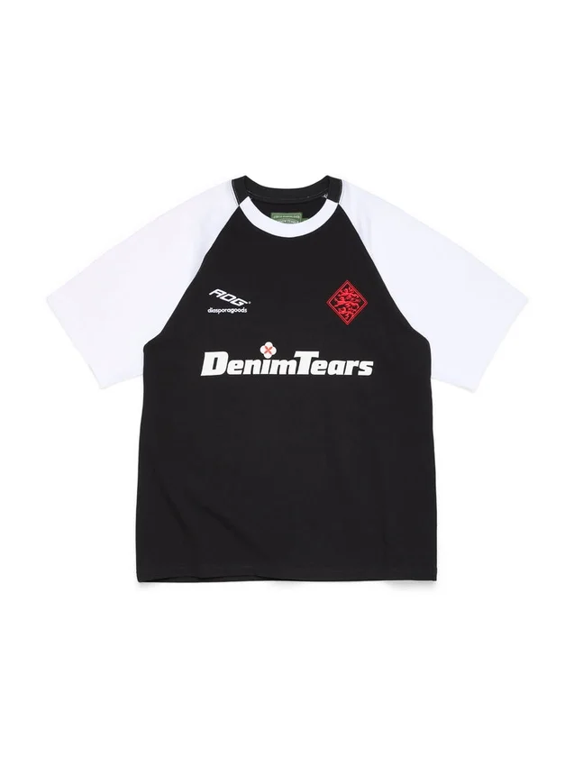Camiseta de fútbol DT con mangas raglán, negra