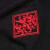 Camiseta de fútbol DT con mangas raglán, negra