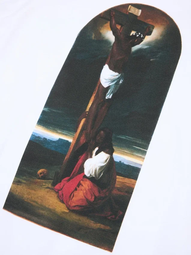 Camiseta «Santa María Magdalena al pie de la cruz», blanca