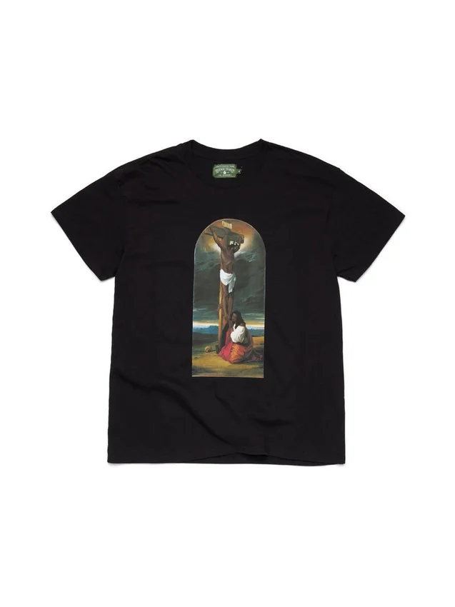Camiseta «Santa María Magdalena al pie de la cruz», negra