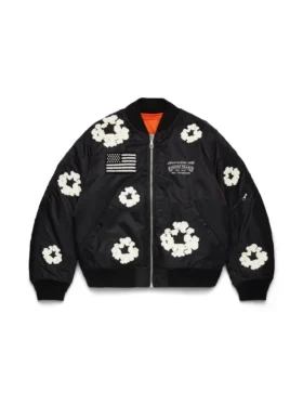 Chaqueta bomber MA-1 de Cotton Wreath, negra