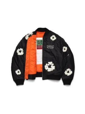 Chaqueta bomber MA-1 de Cotton Wreath, negra
