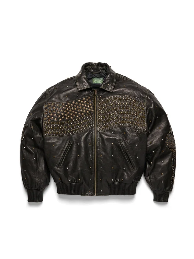 Chaqueta de cuero con tachuelas «Libertas»