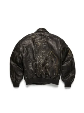 Chaqueta de cuero con tachuelas «Libertas»