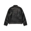 Chaqueta de cuero «Libertas Crest» en negro lavado