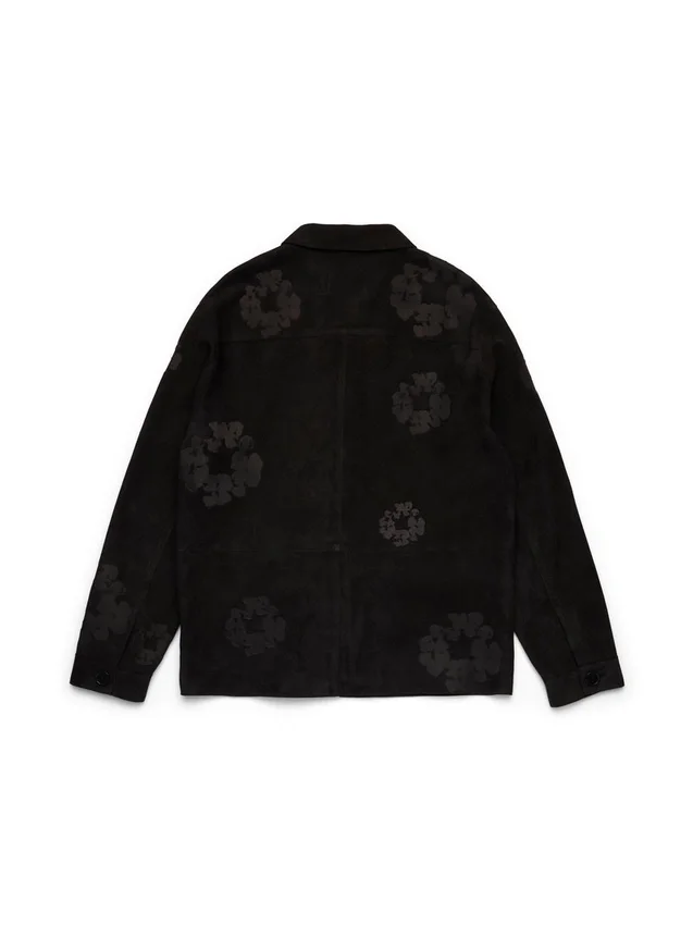 Chaqueta de soldador de ante Cotton Wreath, negra