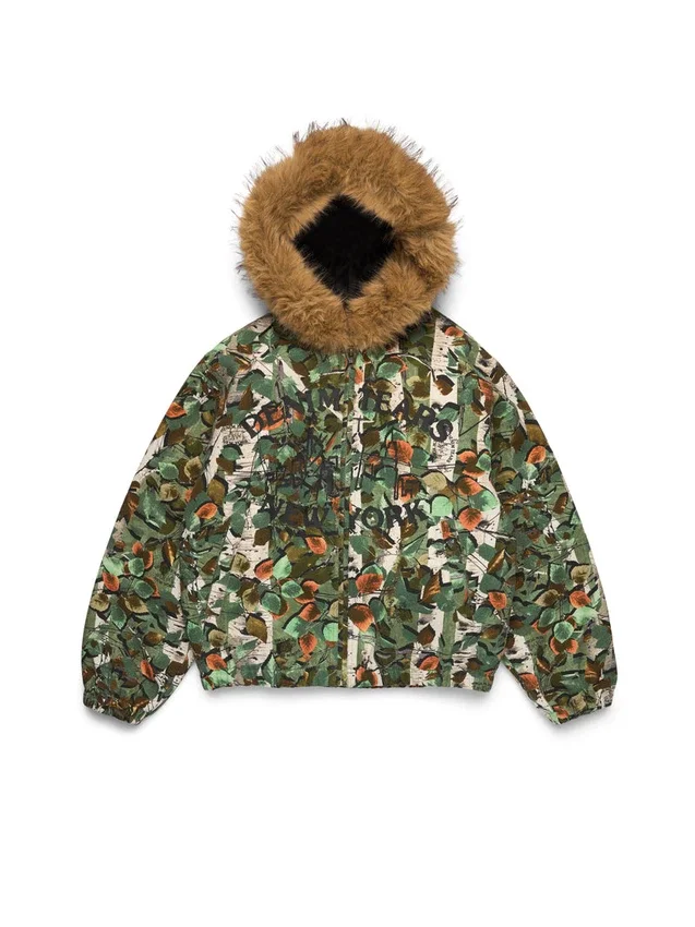 Chaqueta de trabajo con capucha «Birch Camo», verde camuflaje