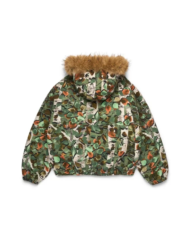 Chaqueta de trabajo con capucha «Birch Camo», verde camuflaje