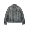 Chaqueta Denim con estampado de coronas en jacquard