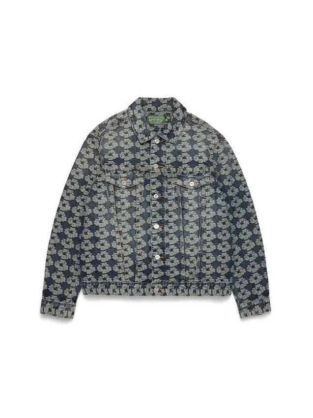 Chaqueta Denim con estampado de coronas en jacquard