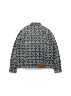 Chaqueta Denim con estampado de coronas en jacquard