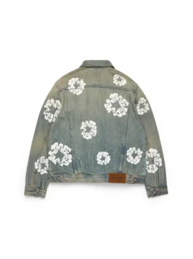 Chaqueta Denim «Cotton Wreath» con lavado sucio
