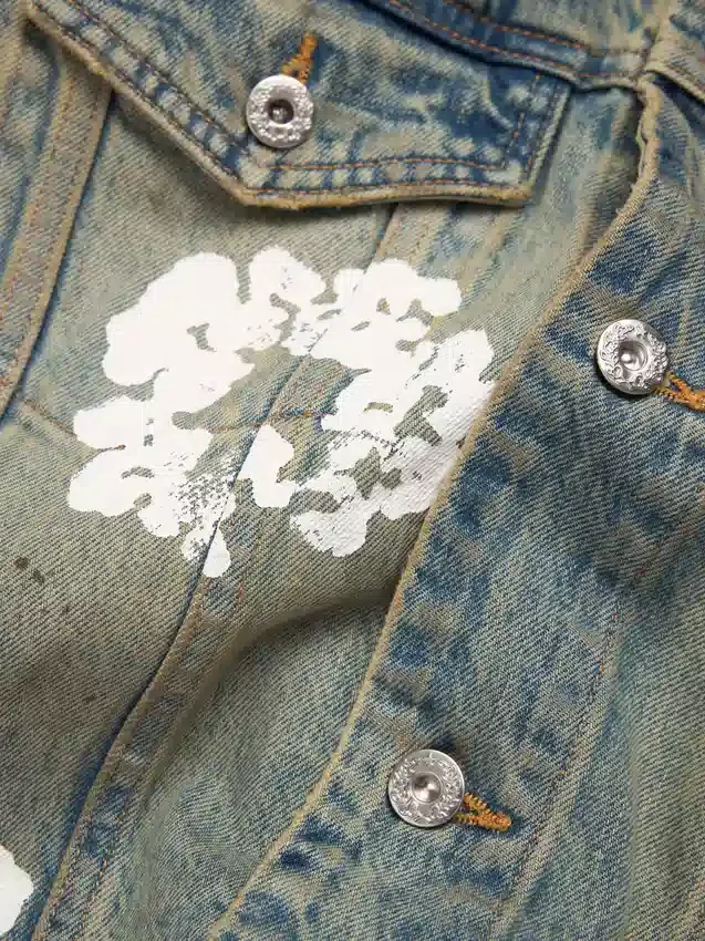 Chaqueta Denim «Cotton Wreath» con lavado sucio