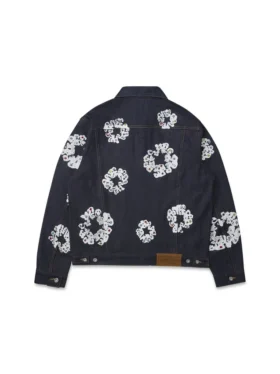 Chaqueta Denim «Cotton Wreath» con tachuelas y ribete