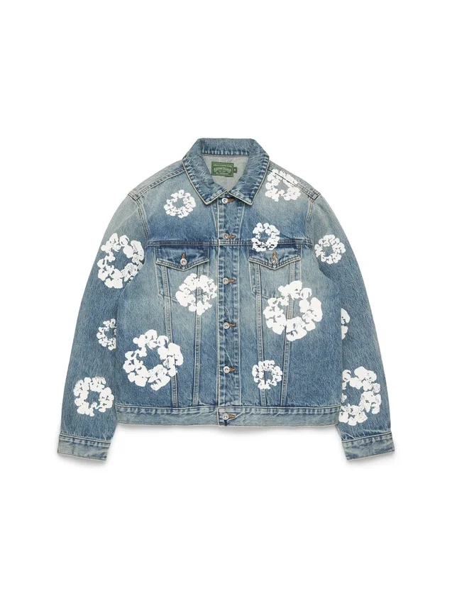 Chaqueta Denim «Cotton Wreath» de lavado claro