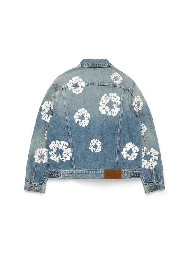 Chaqueta Denim «Cotton Wreath» de lavado claro