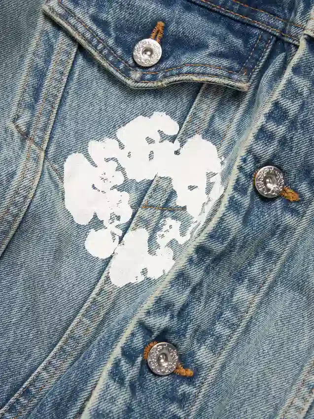 Chaqueta Denim «Cotton Wreath» de lavado claro