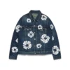 Chaqueta Denim de algodón con Cotton Wreath, lavado oscuro