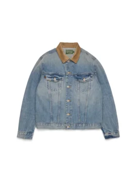 Chaqueta Denim «Flag» de lavado claro