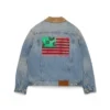 Chaqueta Denim «Flag» de lavado claro